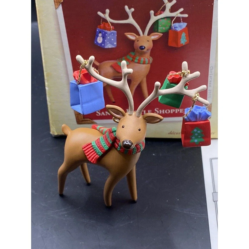 Hallmark Keepsake Ornament Santa's Little Shopper Reindeer 2005